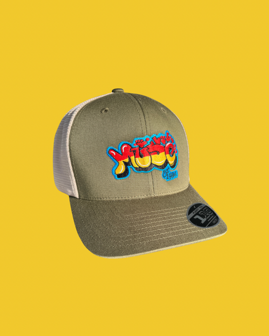 Muse1994 FlexFit mesh hat with snapback.